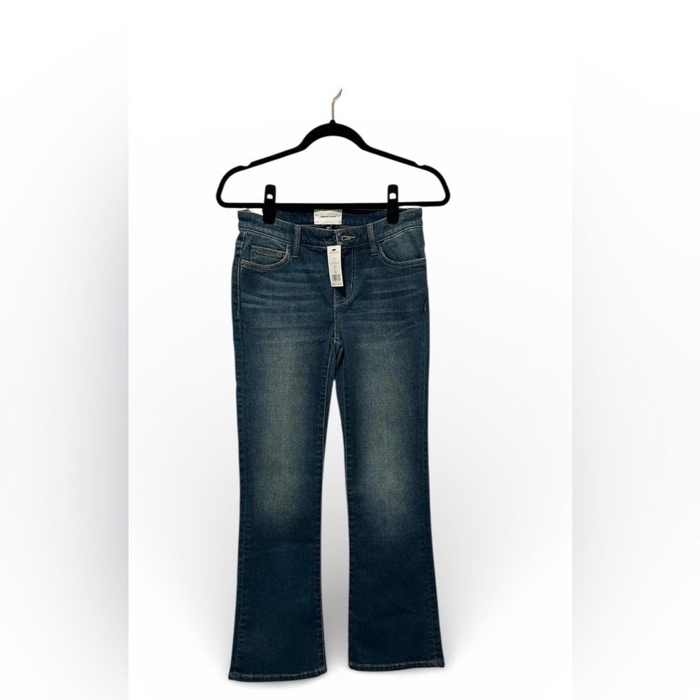 NWT Current/Elliott Dark Blue The Lou Boot Cut Cropped Jeans size 25